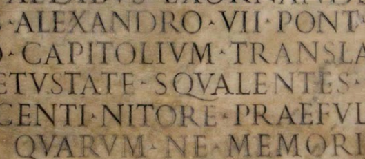 A Roman style inscription.